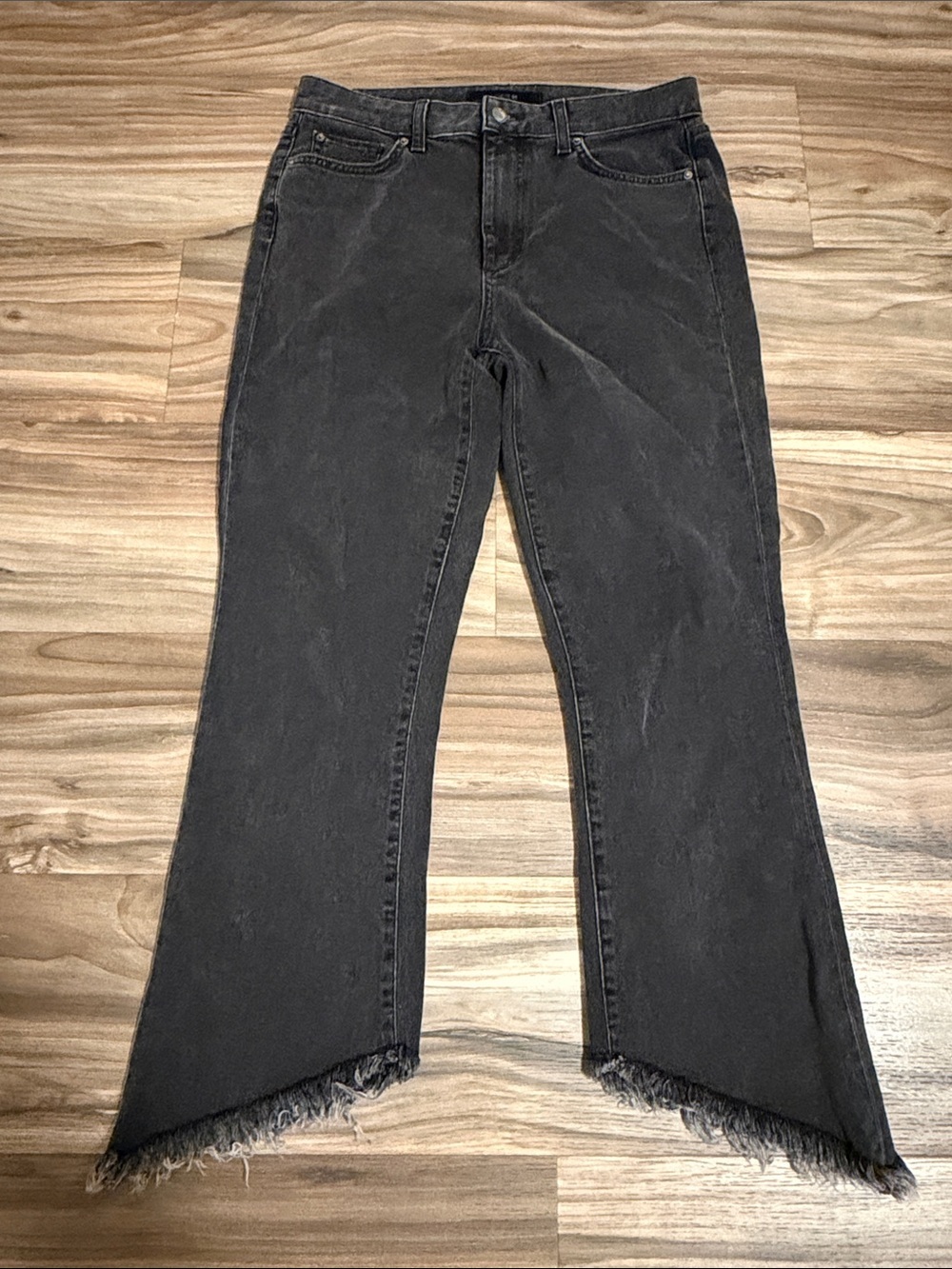 Joe's Callie High Rise Cropped Boot Faded Black Jeans Women’s Sz. 29 Raw Hem